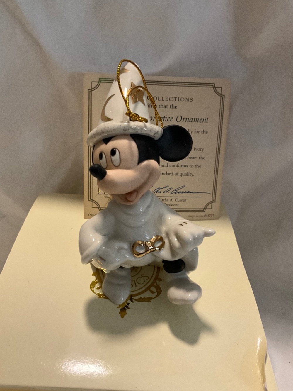 Lenox Disney Sorcerer's Apprentice Mickey Mouse Ornament Gold 24K 6130793